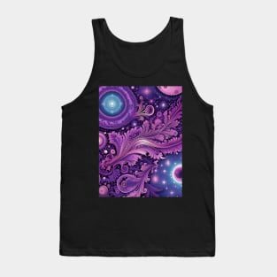 Other Worldly Designs- nebulas, stars, galaxies, planets with feathers Tank Top